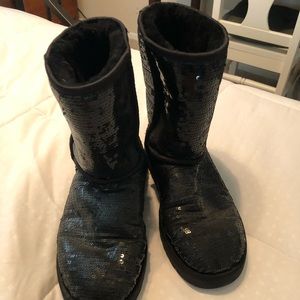 Black sequin Uggs